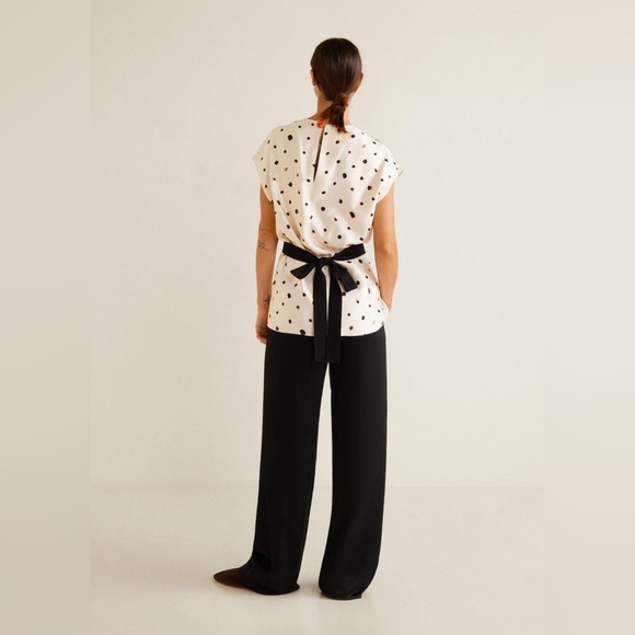 MANGO BLACK PALAZZO TROUSERS  size 4 - Picture 4 of 10